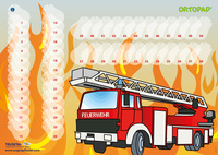 Poster de motivation « voiture de pompiers » 